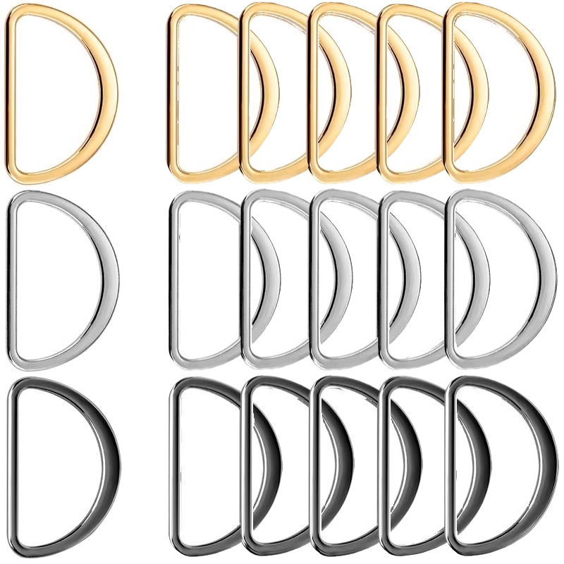 D Ring Strap - 10 ชิ้น/ล็อต หัวเข็มขัดรูปตัว D ขนาด 15-50