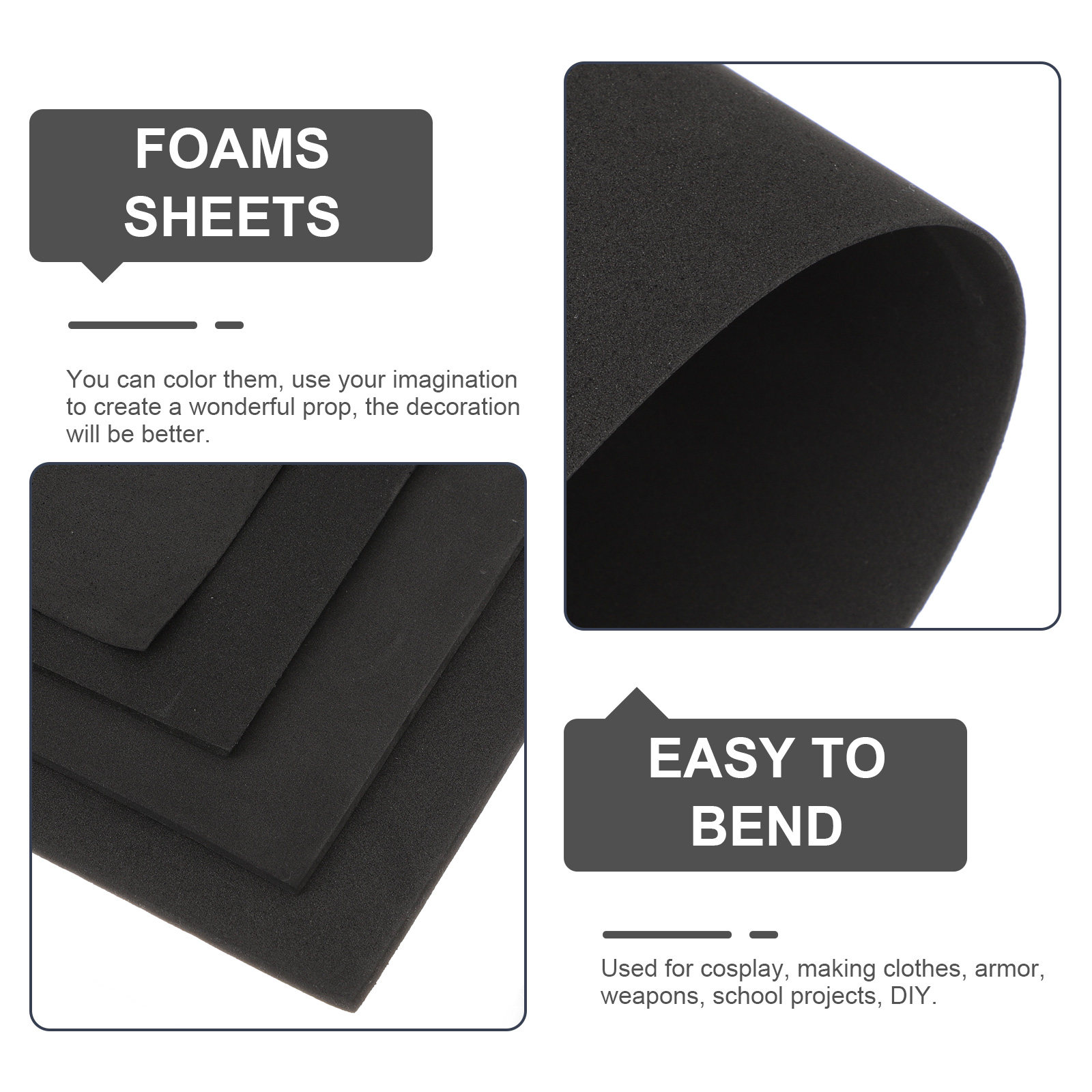 แผ่นโฟม EVA 4 ชิ้น วัสดุสำหรับ - Cosplay Prop Foam Board บทวิจารณ์และราคา