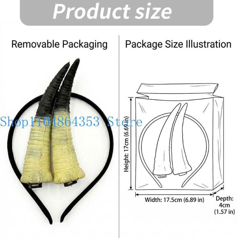 652F แพะ Horn Hairband คอสเพลย - Easy Cosplay Prop บทวิจารณ์และราคา